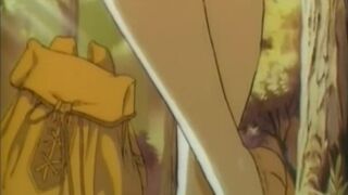 Blonde anime babe rides shaft before BDSM